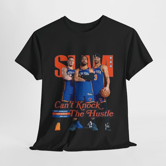 Orange Knicks Stars Trio Jalen Brunson, Josh Hart, and Donte DiVincenzo shirt - Picture 1 of 2